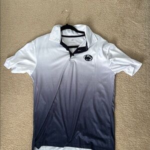 Colosseum Blue and White Gradient Polo Shirt